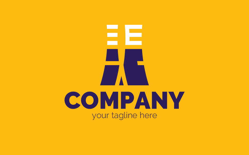 Download Шаблон логотипа "Cooling Tower Logo Template" / Cooling Tower Logo Template - Шаблон логотипа на тему графика letter a,letter e,letter c,cooling tower,water cooling,hydroelectric power station,water,steam,industry,production,sign,minimalism,one color,two colors,emblem