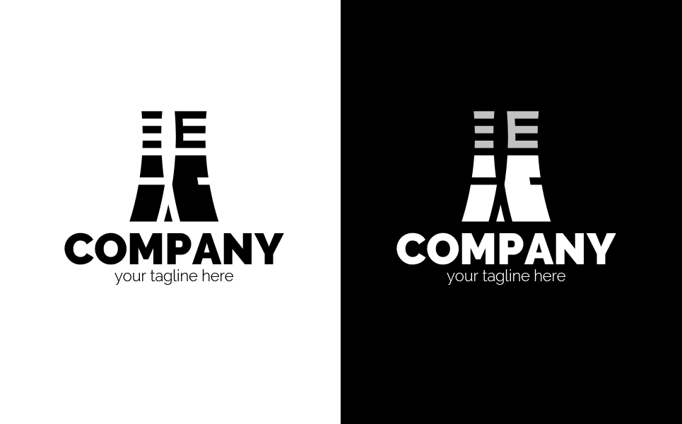 Download Шаблон логотипа "Cooling Tower Logo Template" / Cooling Tower Logo Template - Шаблон логотипа на тему графика letter a,letter e,letter c,cooling tower,water cooling,hydroelectric power station,water,steam,industry,production,sign,minimalism,one color,two colors,emblem