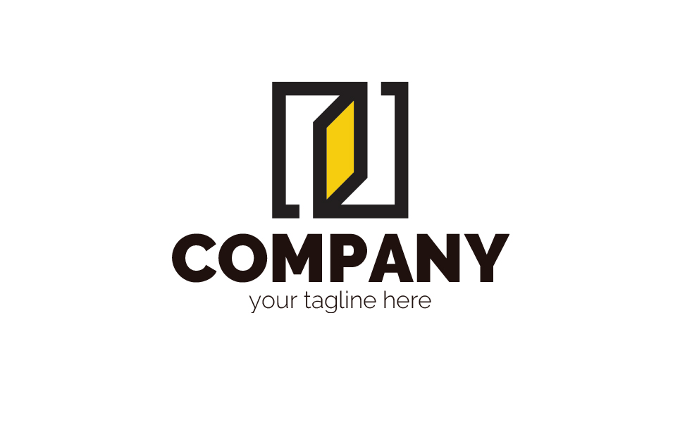 Download Шаблон логотипа "Door or Window Logo Template" / Door or Window Logo Template - Шаблон логотипа на тему графика door,window,entrance,production,sale,installation,rhombus,square,open,sign,minimalism,one color,two colors,emblem