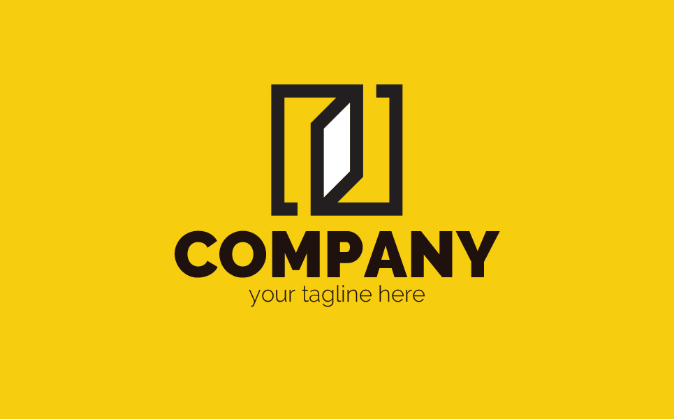 Download Шаблон логотипа "Door or Window Logo Template" / Door or Window Logo Template - Шаблон логотипа на тему графика door,window,entrance,production,sale,installation,rhombus,square,open,sign,minimalism,one color,two colors,emblem