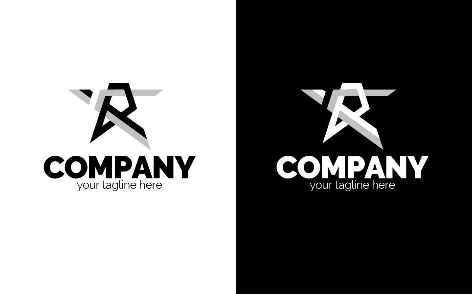 Download Шаблон логотипа "Letter R + Star Logo Template" / Letter R + Star Logo Template - Шаблон логотипа на тему графика letter r,letter a,letter p,star,movement,speed,space,leader,development,communication,technology,business,finance,real estate,bright,sign,minimalism,one color,two colors,emblem