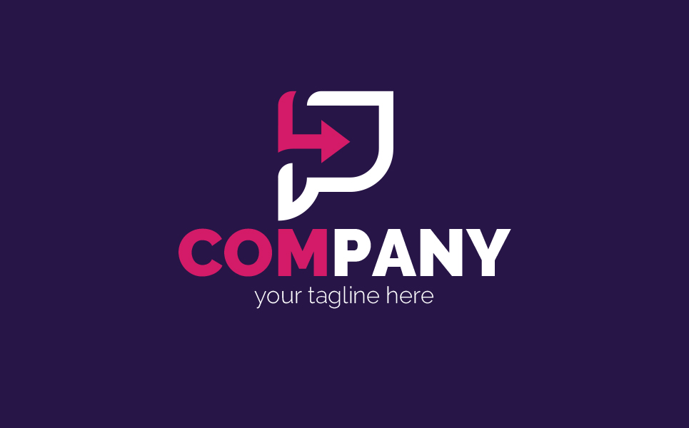 Download Шаблон логотипа "Play Logo Template" / Play Logo Template - Шаблон логотипа на тему графика letter l,letter p,social,media,marketing,video,audio,social networks,play,arrow,chat,communication,correspondence,sign,minimalism,one color,two colors,emblem