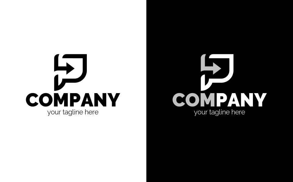 Download Шаблон логотипа "Play Logo Template" / Play Logo Template - Шаблон логотипа на тему графика letter l,letter p,social,media,marketing,video,audio,social networks,play,arrow,chat,communication,correspondence,sign,minimalism,one color,two colors,emblem