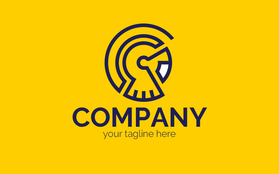 Download Шаблон логотипа "Knight and Lock Logo Template" / Knight and Lock Logo Template - Шаблон логотипа на тему графика door lock,protection,helmet,knight,circle,line,security,surveillance,singlesize,sign,simplicity,single color,two colors,emblem