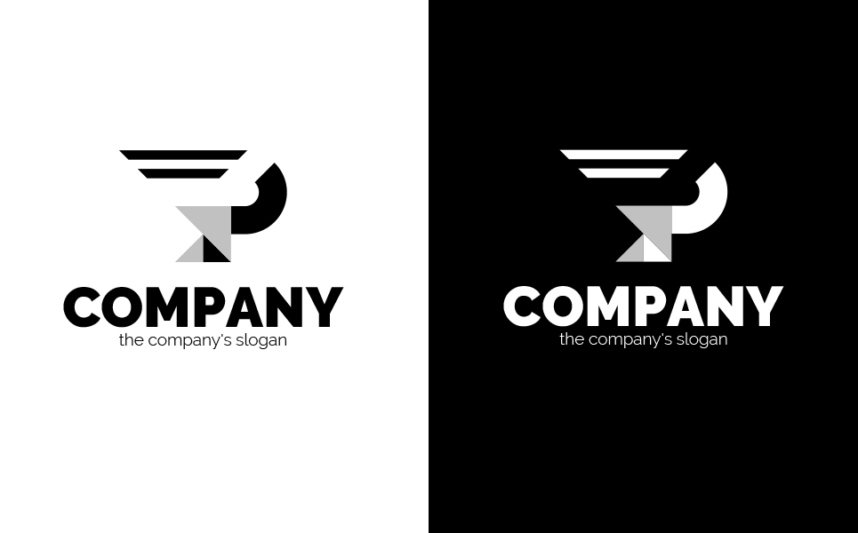 Download Шаблон логотипа "Letter P, Dynamic, Super-Speed Logo Template" / Letter P, Dynamic, Super-Speed Logo Template - Шаблон логотипа на тему графика logo,sign,letter p,speed,superhero,movement,forward,up,very fast,delivery,running,two colors