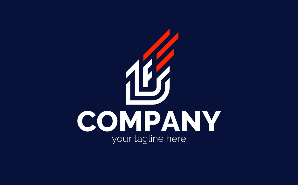 Download Шаблон логотипа "1F + Speed Logo Template" / 1F + Speed Logo Template - Шаблон логотипа на тему графика letter f,number 1,racing,speed,competition,cars,engine oil,dynamics,movement,business,finance,construction,real estate,leader,first,sign,minimalism,one color,two colors,emblem