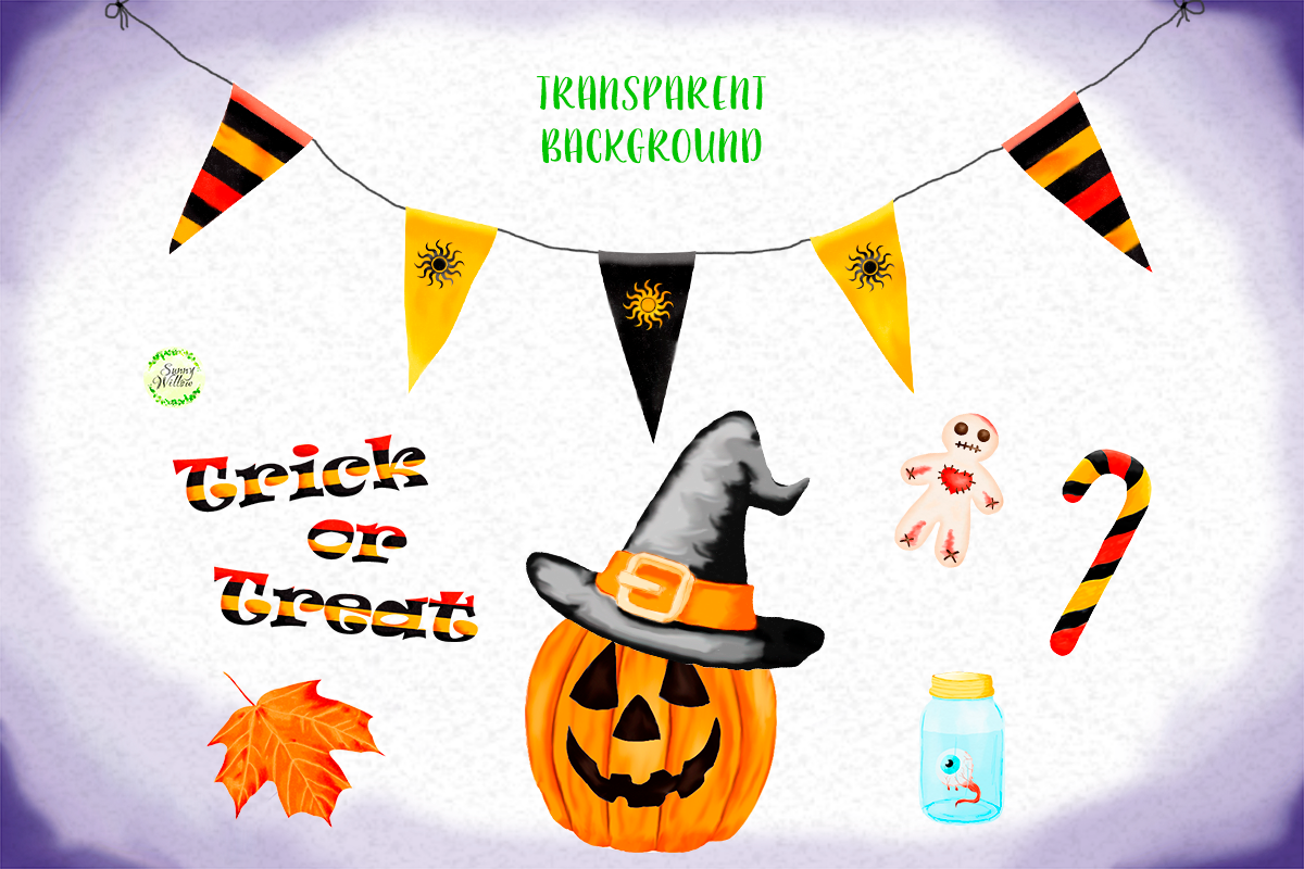 Download Иллюстрация "Halloween Watercolor Clipart - Illustration" / Halloween Watercolor Clipart - Illustration - Иллюстрация на тему графика watercolor halloween clipart,autumn clipart,pumpkin,witch,bat,owl,party flags,mushroom,candy,greeting card,kids halloween prints,halloween greeting card,holiday clipart,halloween decoration,i