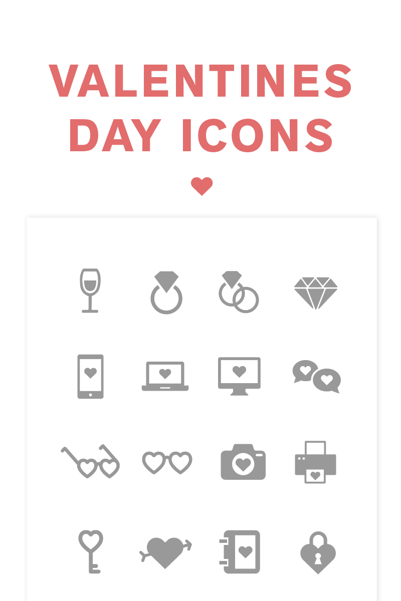 Valentine's Day Iconset Küçük Ekran Görüntüsü Valentine's Day Iconset Şablon