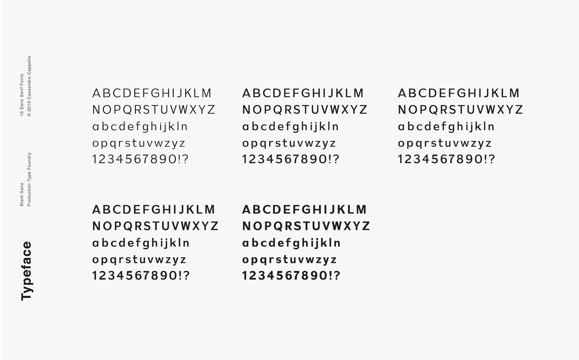 Stark - A Modern Sans Serif Font šablona Malý screenshot Font "Stark - A Modern Sans Serif"