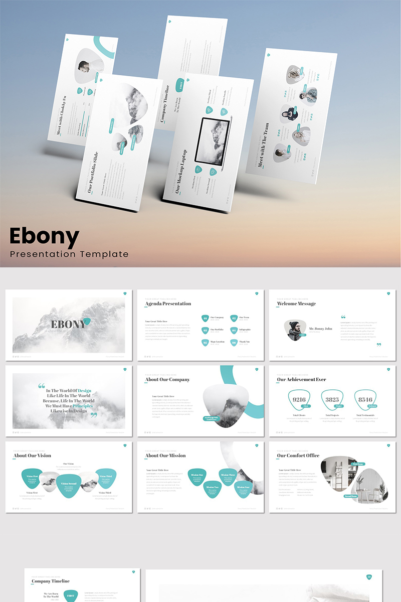 Ebony - Plantilla Google Slides Captura de Pantalla Pequeña Google Slides para Sitio de Gráficos