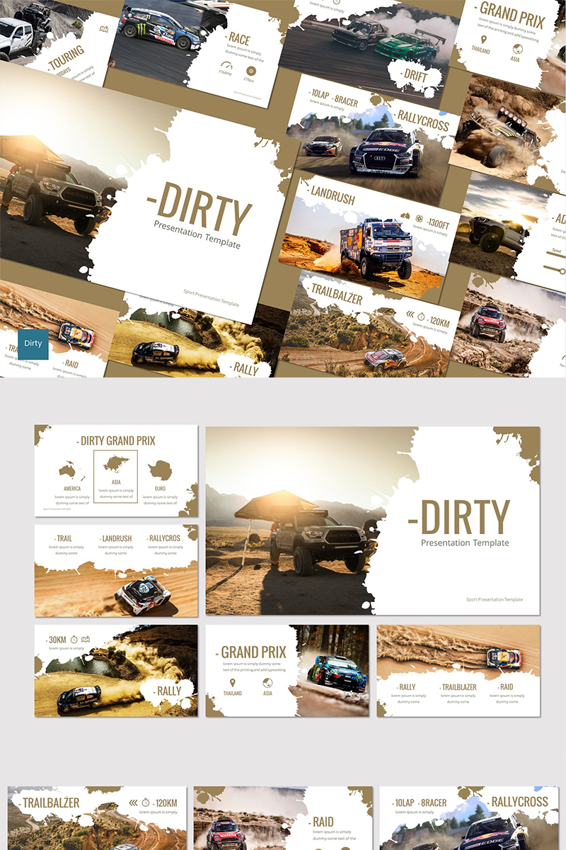 Dirty - Keynote Theme Kleiner Screenshot Keynote Vorlage namens "Dirty -"