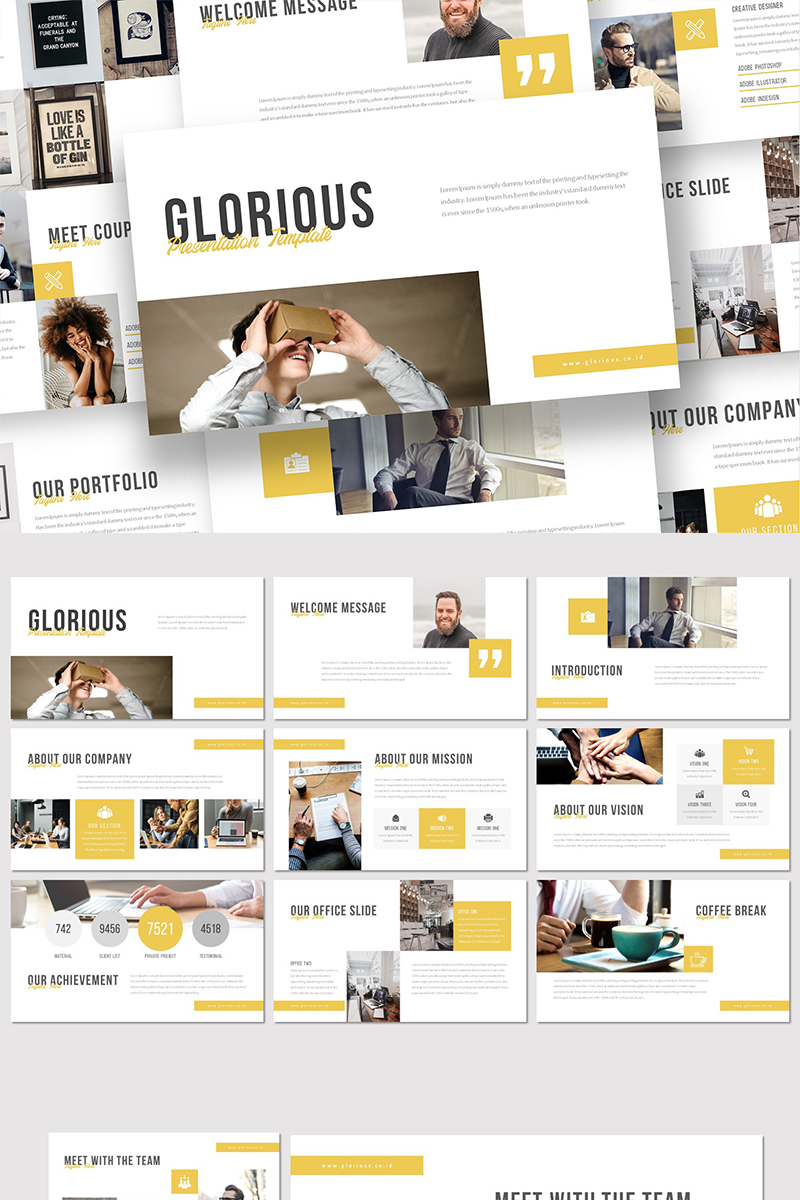 Glorious - Thème Google Slides Petite capture d'écran "Glorious -" google Slides