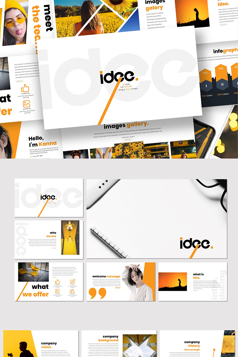 Idee - Modèle Google Slides Petite capture d'écran "Idee -" google Slides