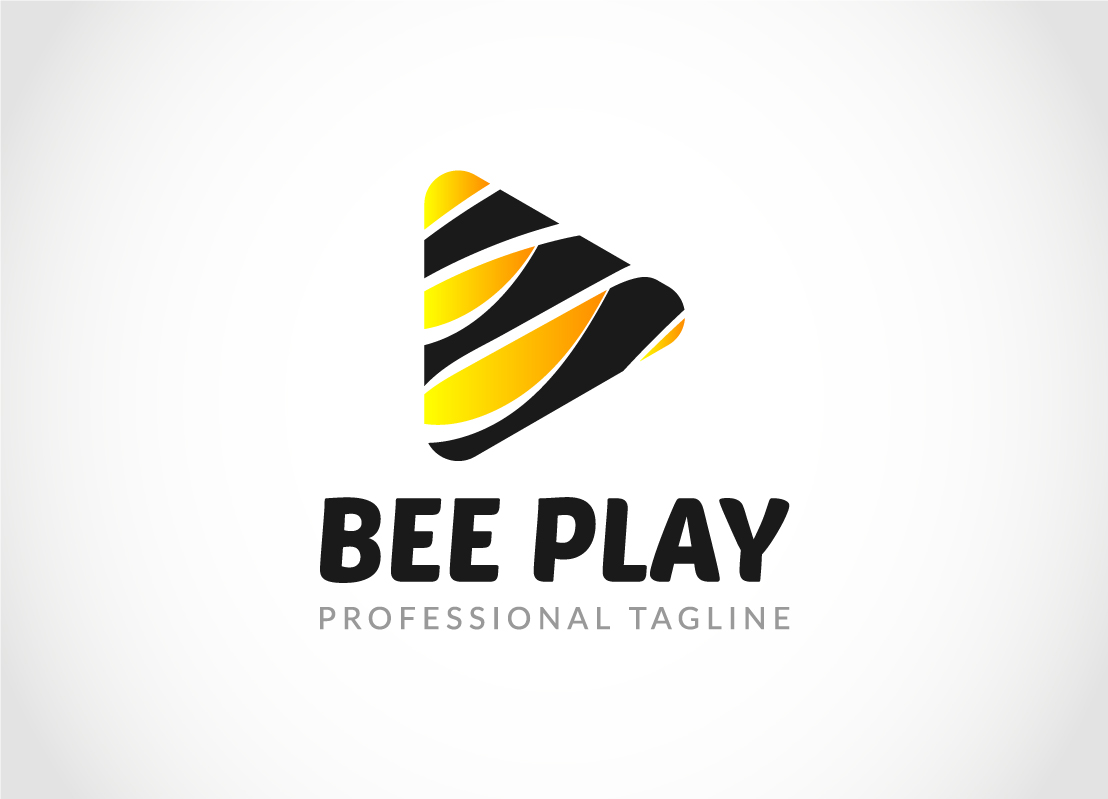 Download Шаблон логотипа "Honey Bee Play Media Logo Template" / Honey Bee Play Media Logo Template - Шаблон логотипа на тему графика logo,design,minimal,animal,media,play,studio,digital,celebrity,honey,bee,sweet,comb,entertainment,professional,creative,technology,triangle,triangulation