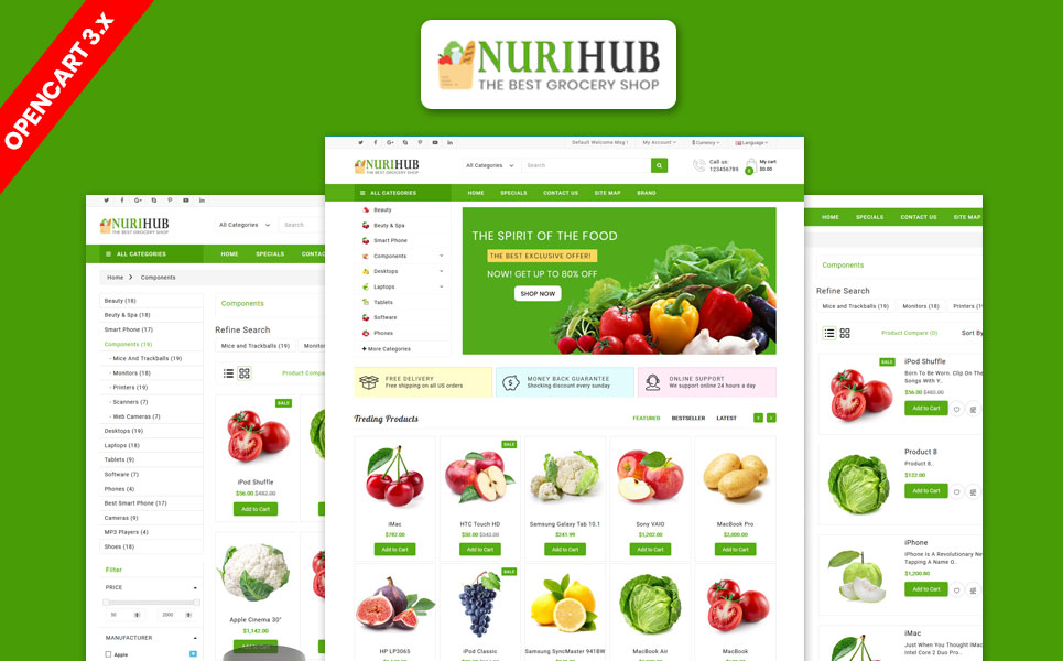 NuriHub Organic & Grocery Responsive Theme OpenCart Template NuriHub Organic & Grocery OpenCart Template