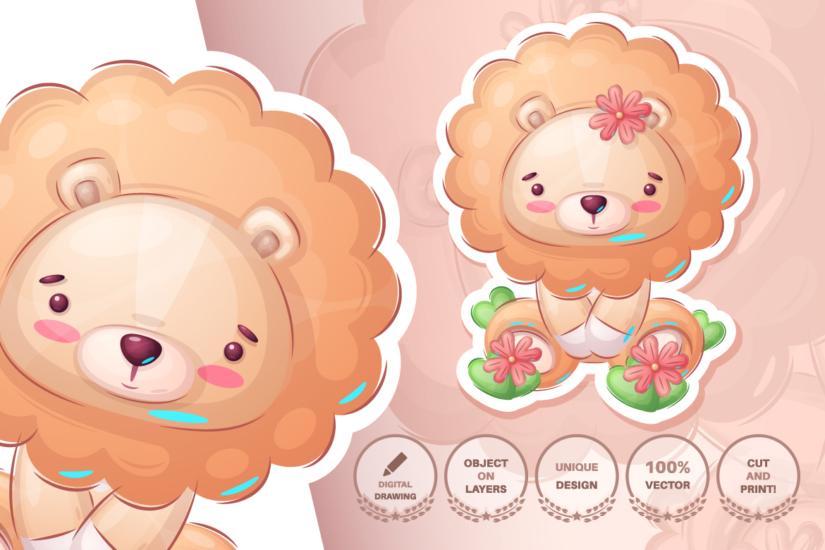 Download Иллюстрация "Set Funny Animal Sticker - Illustration" / Set Funny Animal Sticker - Illustration - Иллюстрация на тему графика seamless,pattern,cat,kitty,pumpkin,halloween,travel,monkey,owl,bird,penguin,cup,flower,dog,puppy,bone,lion