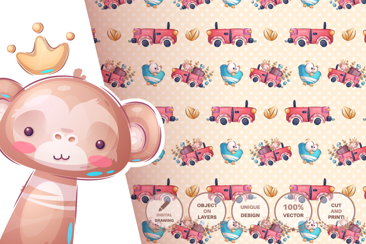 Download Иллюстрация "Set Funny Animal Sticker - Illustration" / Set Funny Animal Sticker - Illustration - Иллюстрация на тему графика seamless,pattern,cat,kitty,pumpkin,halloween,travel,monkey,owl,bird,penguin,cup,flower,dog,puppy,bone,lion