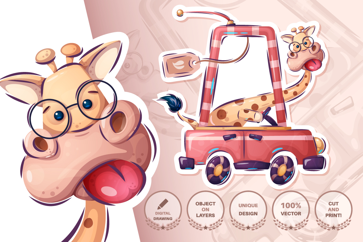 Download Иллюстрация "Set Cute Sticker Seamless Pattern - Illustration" / Set Cute Sticker Seamless Pattern - Illustration - Иллюстрация на тему графика seamless,pattern,deer,giraffe,bear,car,lamb,sheep,cake,roller,coffee,cartoon,character,characters,wild,animal,animals,pet,toy,cute