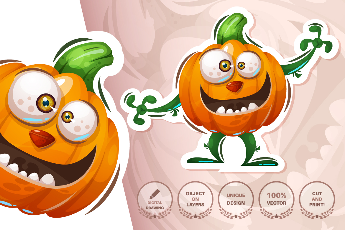 Download Иллюстрация "Set Cute Monster - Illustration" / Set Cute Monster - Illustration - Иллюстрация на тему графика halloween,horror,fear,evil,devil,pumpkin,monster,seamless,pattern,cartoon,character,characters,animal,animals,pet,cute,funny,pretty,beauty,happy