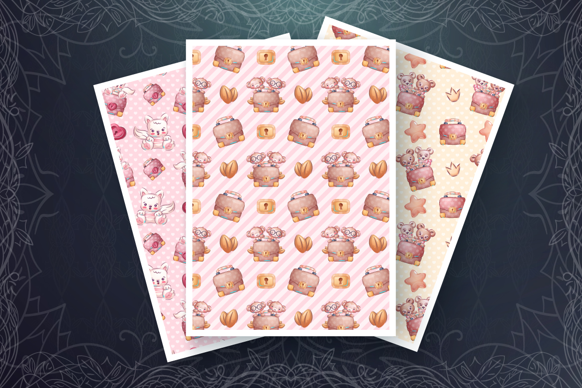 Download Иллюстрация "Set Cute Animal - Seamless Pattern - Illustration" / Set Cute Animal - Seamless Pattern - Illustration - Иллюстрация на тему графика diplomat,work,deer,rabbit,rhino,cat,kitty,bear,monkey,seamless,pattern,cartoon,character,characters,animal,animals,pet,cute,funny,pretty