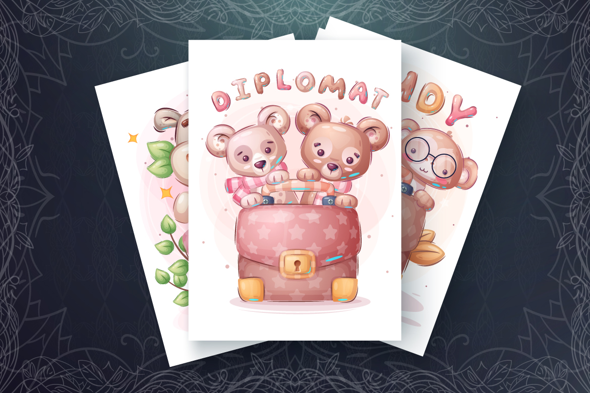 Download Иллюстрация "Set Cute Animal - Seamless Pattern - Illustration" / Set Cute Animal - Seamless Pattern - Illustration - Иллюстрация на тему графика diplomat,work,deer,rabbit,rhino,cat,kitty,bear,monkey,seamless,pattern,cartoon,character,characters,animal,animals,pet,cute,funny,pretty