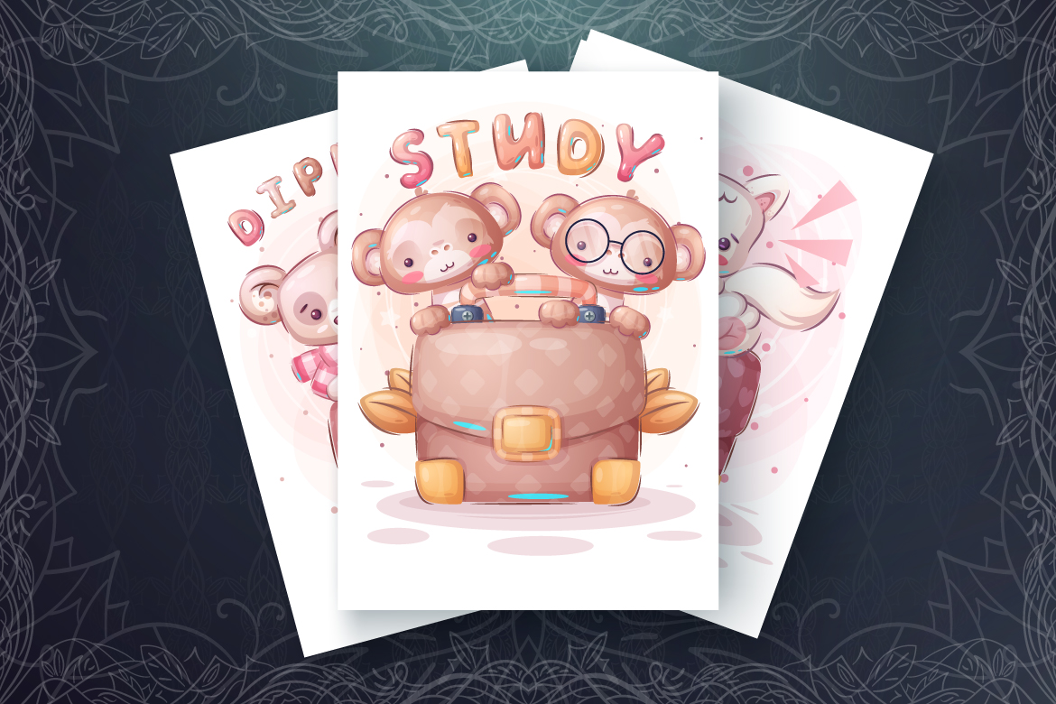 Download Иллюстрация "Set Cute Animal - Seamless Pattern - Illustration" / Set Cute Animal - Seamless Pattern - Illustration - Иллюстрация на тему графика diplomat,work,deer,rabbit,rhino,cat,kitty,bear,monkey,seamless,pattern,cartoon,character,characters,animal,animals,pet,cute,funny,pretty