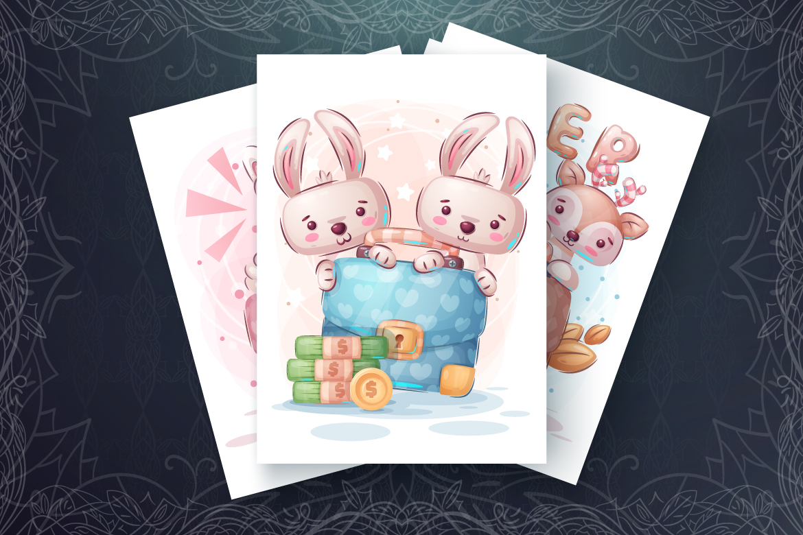 Download Иллюстрация "Set Cute Animal - Seamless Pattern - Illustration" / Set Cute Animal - Seamless Pattern - Illustration - Иллюстрация на тему графика diplomat,work,deer,rabbit,rhino,cat,kitty,bear,monkey,seamless,pattern,cartoon,character,characters,animal,animals,pet,cute,funny,pretty