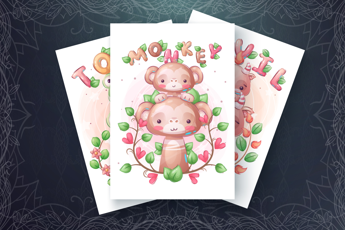 Download Иллюстрация "Set Cute Animal - Seamless Pattern - Illustration" / Set Cute Animal - Seamless Pattern - Illustration - Иллюстрация на тему графика bear,dog,puppy,monkey,devil,toad,frog,crocodile,seamless,pattern,cartoon,character,characters,wild,animal,animals,pet,toy,cute,pretty