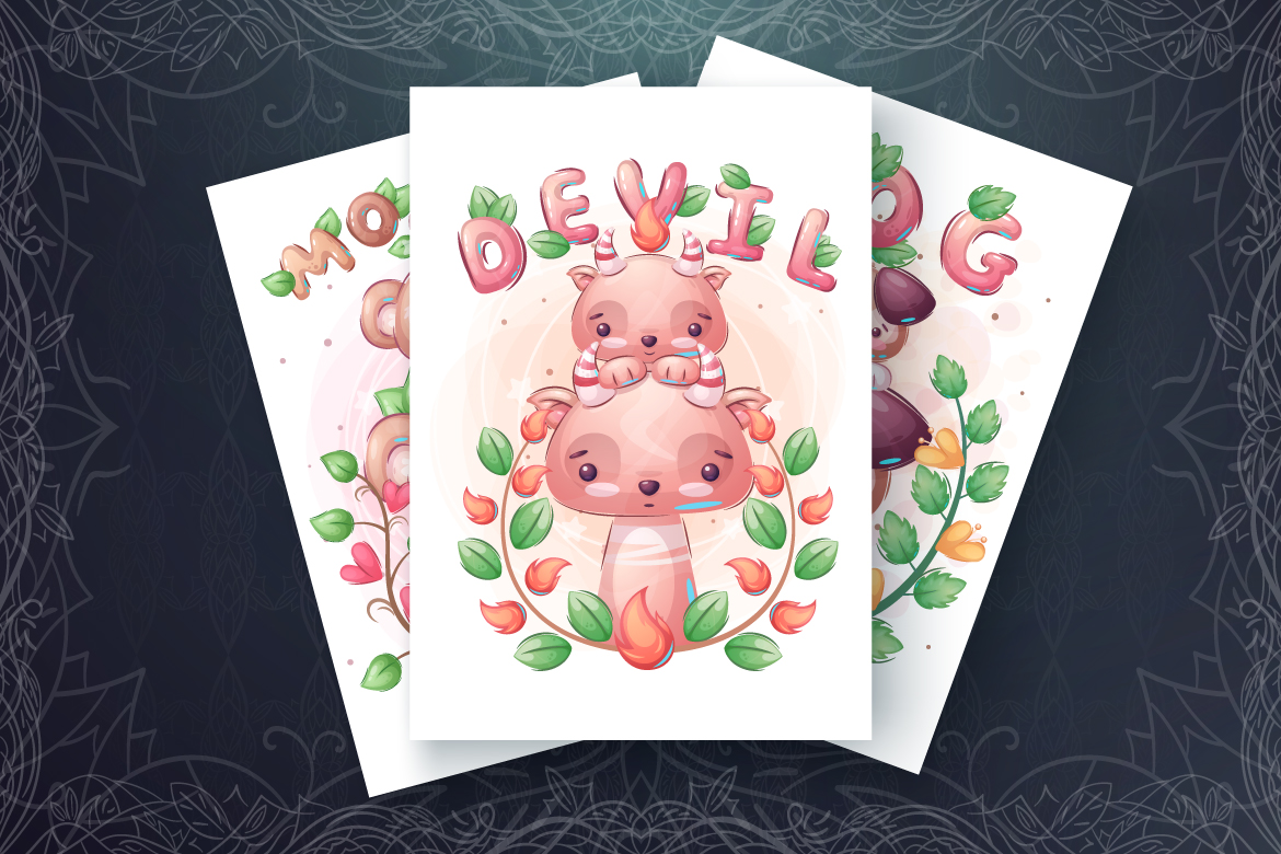 Download Иллюстрация "Set Cute Animal - Seamless Pattern - Illustration" / Set Cute Animal - Seamless Pattern - Illustration - Иллюстрация на тему графика bear,dog,puppy,monkey,devil,toad,frog,crocodile,seamless,pattern,cartoon,character,characters,wild,animal,animals,pet,toy,cute,pretty