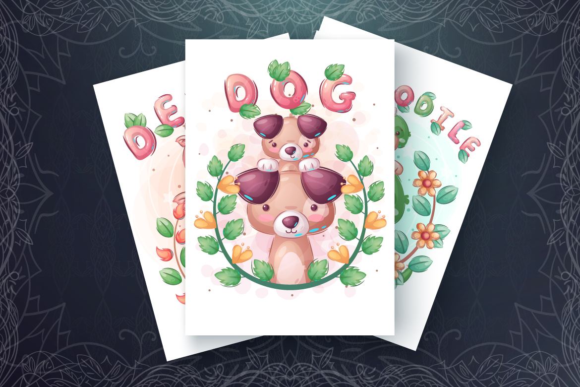 Download Иллюстрация "Set Cute Animal - Seamless Pattern - Illustration" / Set Cute Animal - Seamless Pattern - Illustration - Иллюстрация на тему графика bear,dog,puppy,monkey,devil,toad,frog,crocodile,seamless,pattern,cartoon,character,characters,wild,animal,animals,pet,toy,cute,pretty