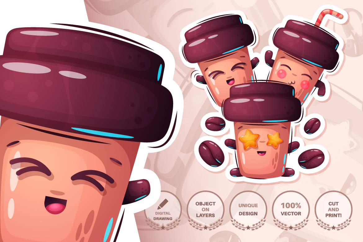 Download Иллюстрация "Set Cute Sticker - Seamless Pattern - Illustration" / Set Cute Sticker - Seamless Pattern - Illustration - Иллюстрация на тему графика seamless,pattern,cartoon,character,wild,animal,animals,pet,toy,cute,bird,owl,rabbit,diplomat,coffee,cup,helicopter,bear,polar,tiger