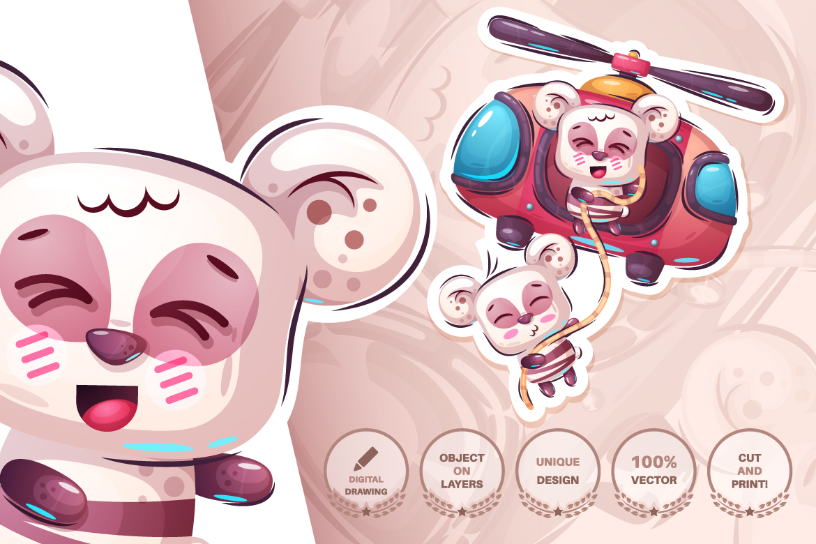 Download Иллюстрация "Set Cute Sticker - Seamless Pattern - Illustration" / Set Cute Sticker - Seamless Pattern - Illustration - Иллюстрация на тему графика seamless,pattern,cartoon,character,wild,animal,animals,pet,toy,cute,bird,owl,rabbit,diplomat,coffee,cup,helicopter,bear,polar,tiger