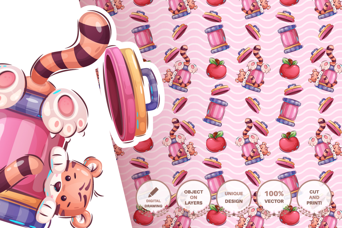 Download Иллюстрация "Set Cute Sticker - Seamless Pattern - Illustration" / Set Cute Sticker - Seamless Pattern - Illustration - Иллюстрация на тему графика seamless,pattern,cartoon,character,wild,animal,animals,pet,toy,cute,bird,owl,rabbit,diplomat,coffee,cup,helicopter,bear,polar,tiger