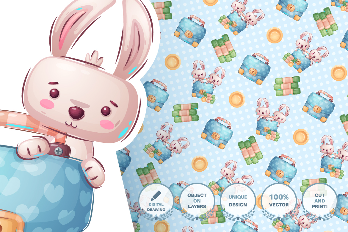 Download Иллюстрация "Set Cute Sticker - Seamless Pattern - Illustration" / Set Cute Sticker - Seamless Pattern - Illustration - Иллюстрация на тему графика seamless,pattern,cartoon,character,wild,animal,animals,pet,toy,cute,bird,owl,rabbit,diplomat,coffee,cup,helicopter,bear,polar,tiger