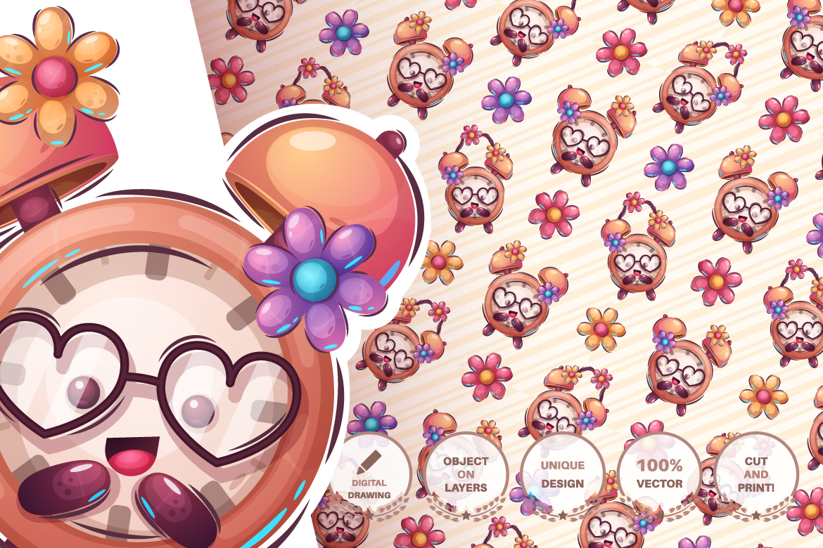 Download Иллюстрация "Set Сute Sticker - Seamless Pattern - Illustration" / Set Сute Sticker - Seamless Pattern - Illustration - Иллюстрация на тему графика dog,bone,puppy,monkey,diplomat,pig,moon,dino,dinosaur,clock,lion,seamless,pattern,cartoon,characters,illustration,picture,smile,emotion,draw