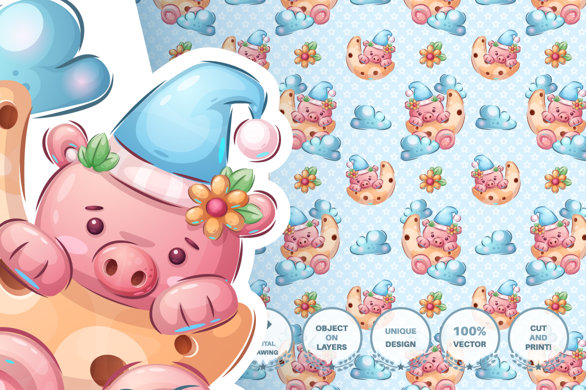 Download Иллюстрация "Set Сute Sticker - Seamless Pattern - Illustration" / Set Сute Sticker - Seamless Pattern - Illustration - Иллюстрация на тему графика dog,bone,puppy,monkey,diplomat,pig,moon,dino,dinosaur,clock,lion,seamless,pattern,cartoon,characters,illustration,picture,smile,emotion,draw