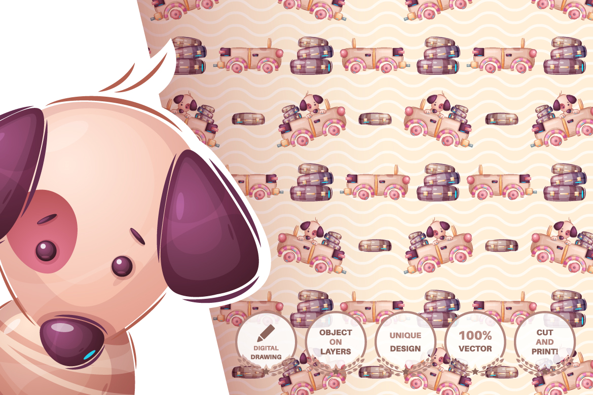 Download Иллюстрация "Set cute sticker - seamless pattern - Illustration" / Set cute sticker - seamless pattern - Illustration - Иллюстрация на тему графика birdhouse,bird,owl,monkey,flower,leaf,cow,bull,ox,ufo,car,travel,girl,dog,puppy,seamless,pattern,cartoon,character,illustration