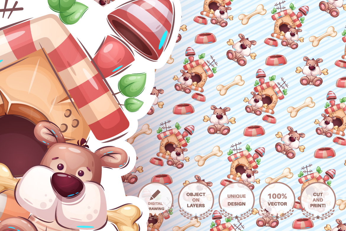 Download Иллюстрация "Set cute sticker - seamless pattern - Illustration" / Set cute sticker - seamless pattern - Illustration - Иллюстрация на тему графика birdhouse,bird,owl,monkey,flower,leaf,cow,bull,ox,ufo,car,travel,girl,dog,puppy,seamless,pattern,cartoon,character,illustration