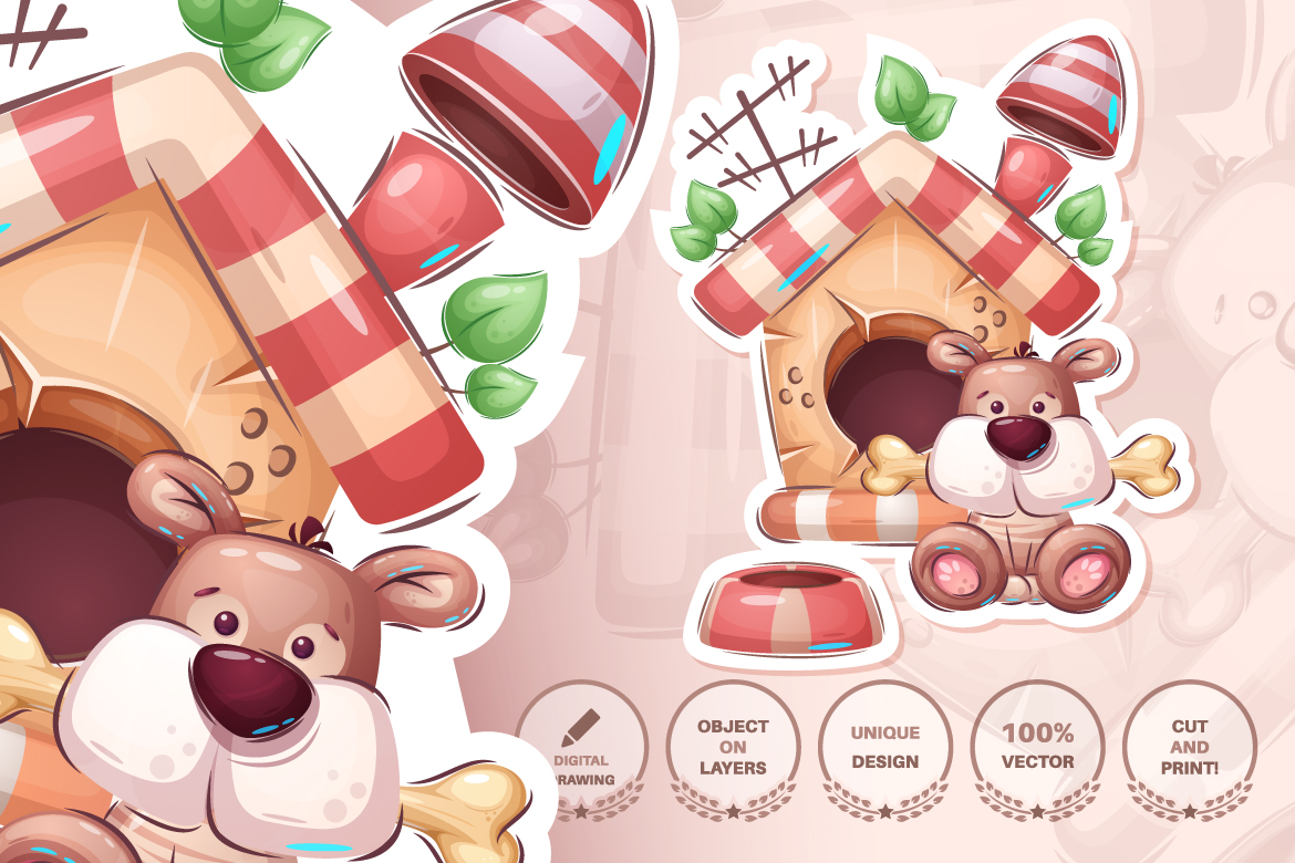 Download Иллюстрация "Set cute sticker - seamless pattern - Illustration" / Set cute sticker - seamless pattern - Illustration - Иллюстрация на тему графика birdhouse,bird,owl,monkey,flower,leaf,cow,bull,ox,ufo,car,travel,girl,dog,puppy,seamless,pattern,cartoon,character,illustration