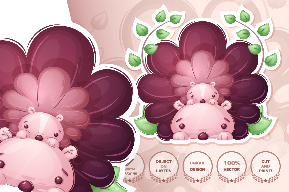 Download Иллюстрация "Set Cute Sticker - Seamless Pattern - Illustration" / Set Cute Sticker - Seamless Pattern - Illustration - Иллюстрация на тему графика hippo,boy,dog,puppy,hedgehog,bird,book,seamless,pattern,cartoon,character,illustration,picture,smile,emotion,draw,pet,wild,animals,animal