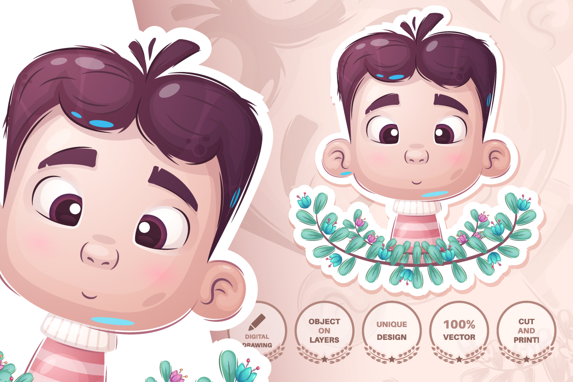 Download Иллюстрация "Set Cute Sticker - Seamless Pattern - Illustration" / Set Cute Sticker - Seamless Pattern - Illustration - Иллюстрация на тему графика hippo,boy,dog,puppy,hedgehog,bird,book,seamless,pattern,cartoon,character,illustration,picture,smile,emotion,draw,pet,wild,animals,animal