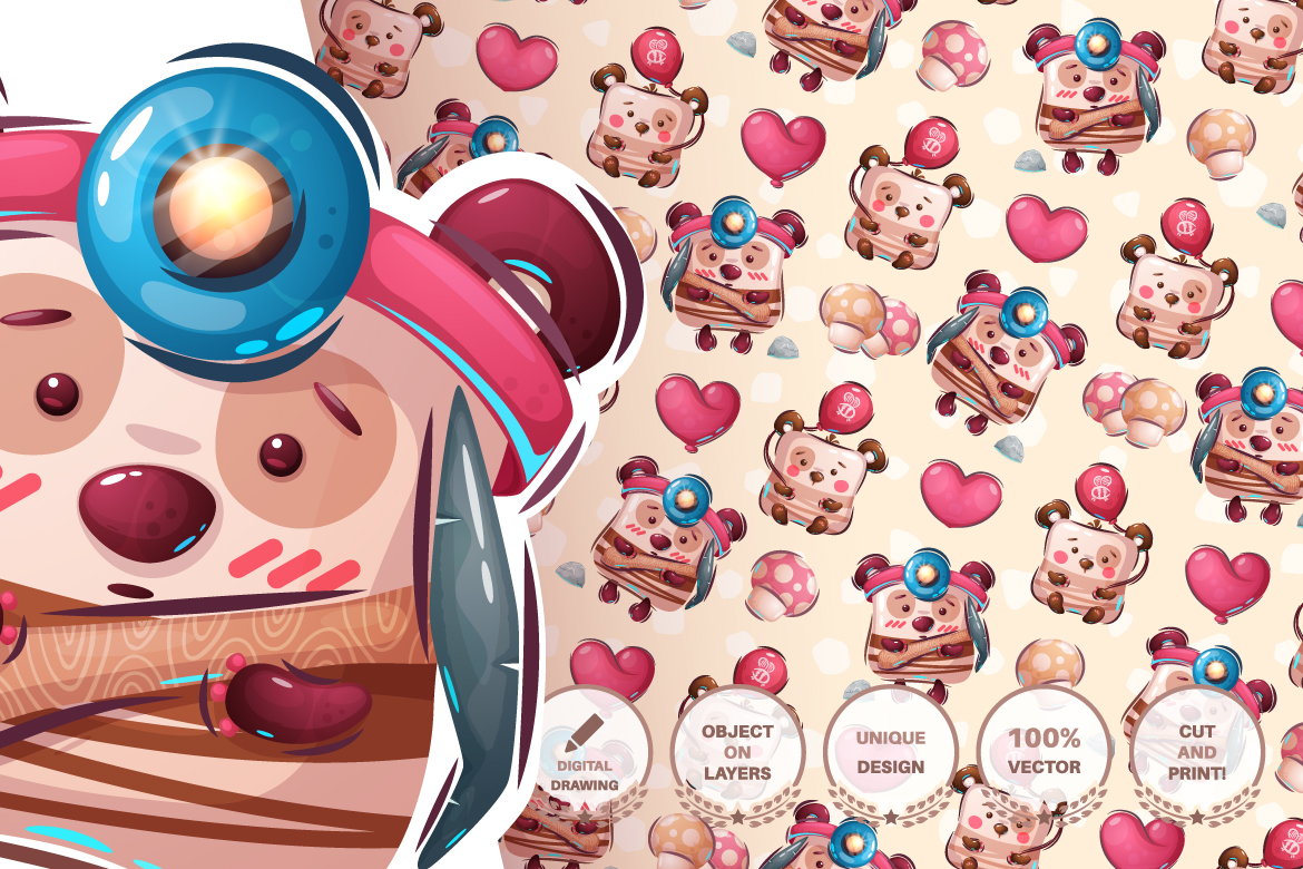 Download Иллюстрация "Set cute sticker - seamless pattern - Illustration" / Set cute sticker - seamless pattern - Illustration - Иллюстрация на тему графика fire hydrant,chicken,unicorn,wardrobe,chest of drawers,bone,bottle,tulip,mineral water,bear,pencil,letter,dog,puppy,bird,seamless,pattern,cartoon,character,illustration