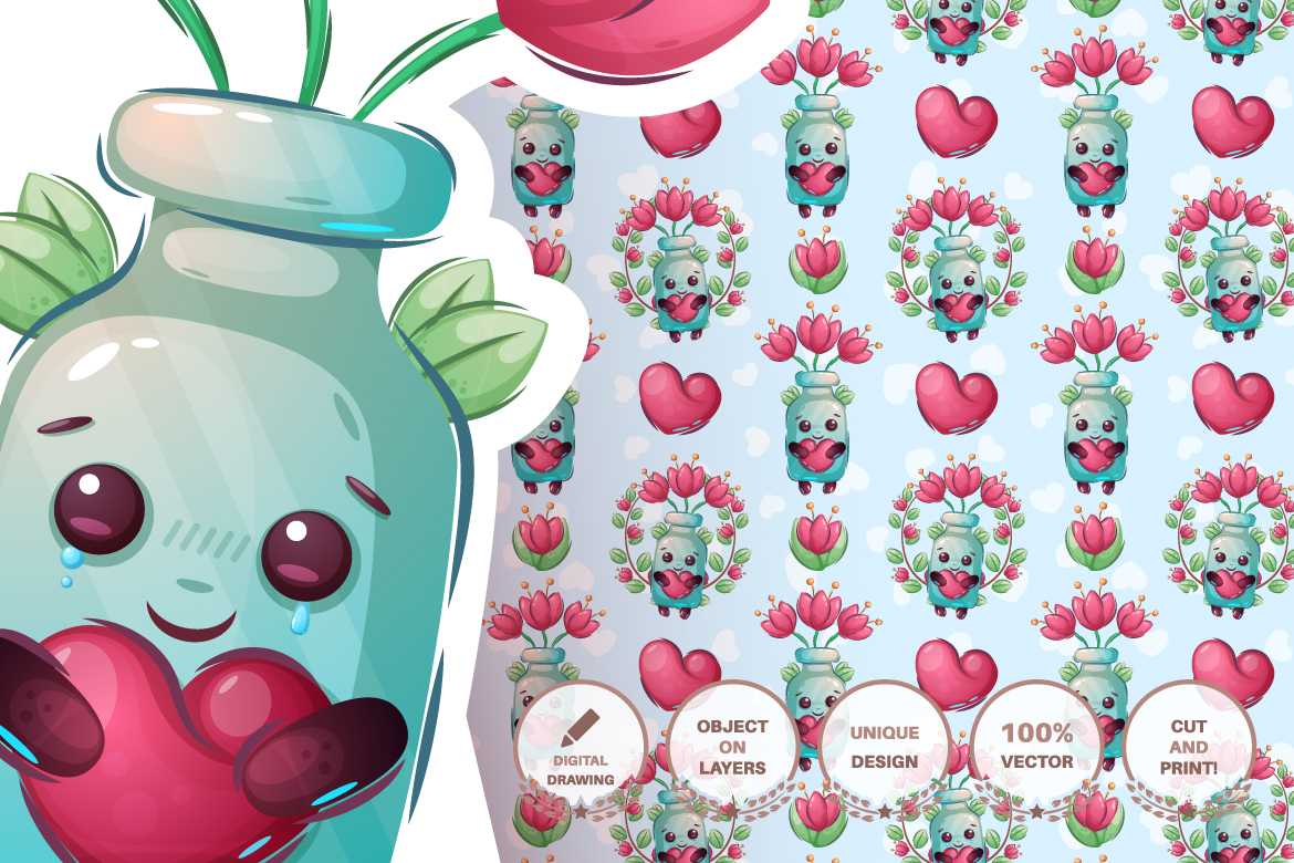 Download Иллюстрация "Set cute sticker - seamless pattern - Illustration" / Set cute sticker - seamless pattern - Illustration - Иллюстрация на тему графика fire hydrant,chicken,unicorn,wardrobe,chest of drawers,bone,bottle,tulip,mineral water,bear,pencil,letter,dog,puppy,bird,seamless,pattern,cartoon,character,illustration