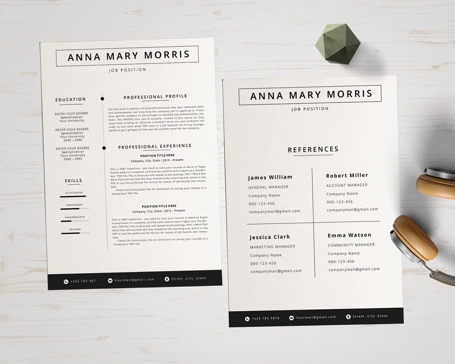 Download Anna Resume Template - Резюме на тему графика