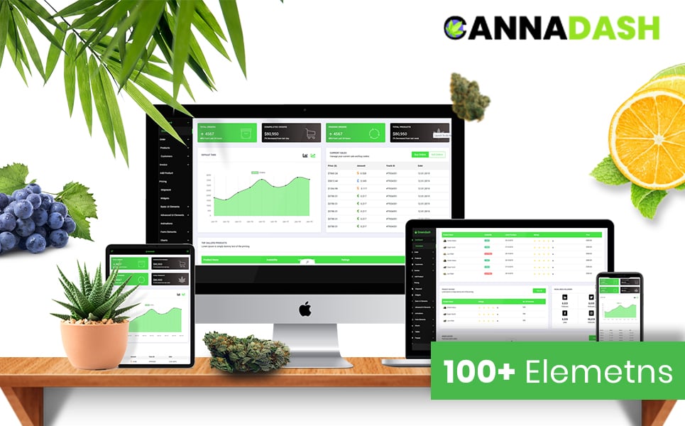 cannabis &amp; weed vendor crm dashboard management system html5 admin template