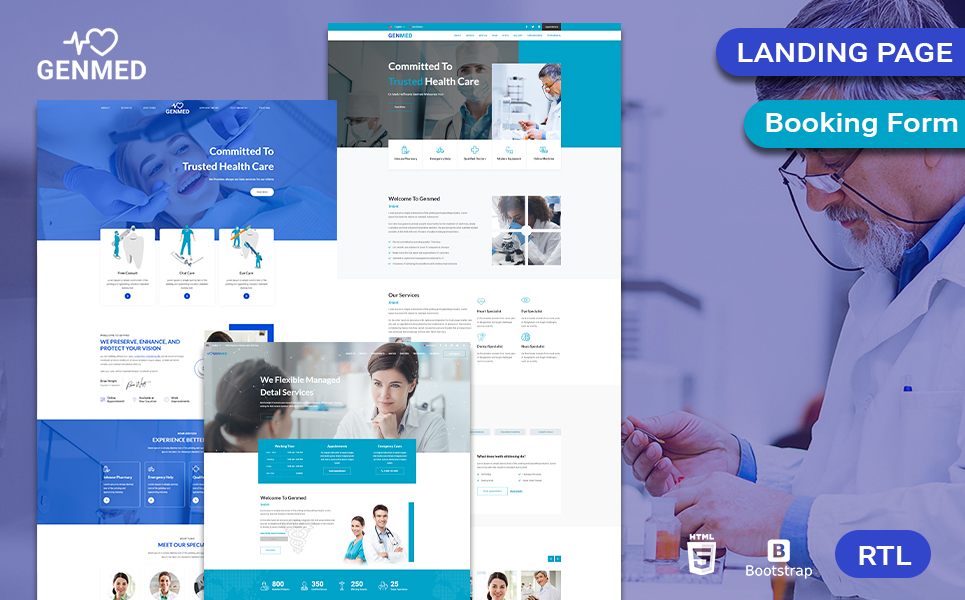 универсальный шаблон медицинской целевой страницы