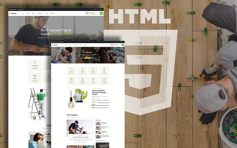 Doitezy Responsive Do It Yourself Blog Website Template