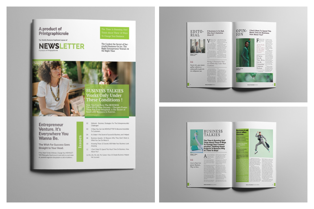 Download Фирменный стиль "Business Newsletter  #04" / Business Newsletter  #04 - Фирменный стиль на тему графика newsletter,a4,business,journal,report,company,brochure,profile,newspaper,magazine,indesign,layout