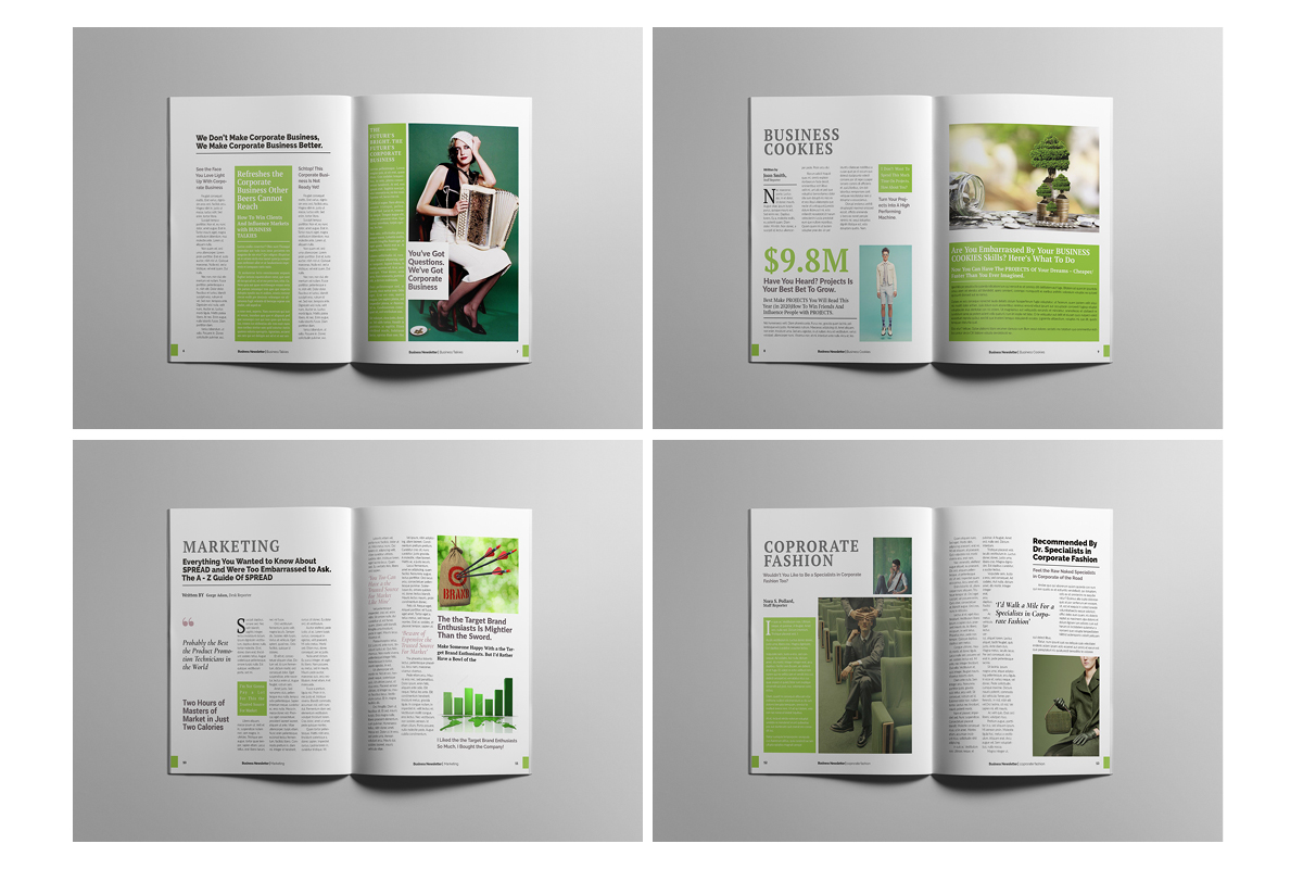 Download Фирменный стиль "Business Newsletter  #04" / Business Newsletter  #04 - Фирменный стиль на тему графика newsletter,a4,business,journal,report,company,brochure,profile,newspaper,magazine,indesign,layout