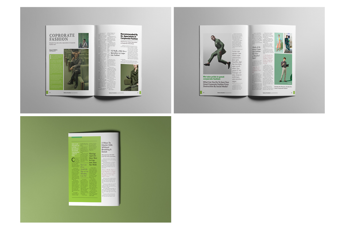 Download Фирменный стиль "Business Newsletter  #04" / Business Newsletter  #04 - Фирменный стиль на тему графика newsletter,a4,business,journal,report,company,brochure,profile,newspaper,magazine,indesign,layout